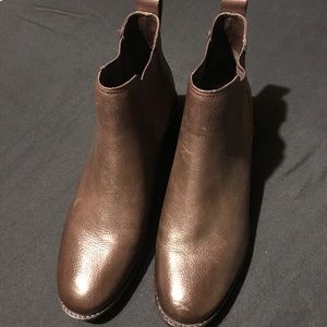 New Cole Haan brown leather ankle booties 10B